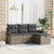 Garden Sofa Set 4 pcs Grey 196 x 117 x 85 cm Poly rattan