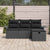 Garden Sofa Set 4 pcs Black 196 x 117 x 85 cm Poly rattan