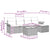 Garden Sofa Set 6 pcs Grey 251 x 117 x 85 cm Poly rattan