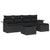 Garden Sofa Set 6 pcs Black 251 x 117 x 85 cm Poly rattan