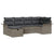 Garden Sofa Set 6 pcs Grey 242.5 x 132.5 x 85 cm Poly rattan