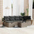 Garden Sofa Set 7 pcs Grey 242.5 x 132.5 x 85 cm Poly rattan