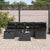 Garden Sofa Set 7 pcs Black 242.5 x 132.5 x 85 cm Poly rattan