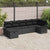Garden Sofa Set 7 pcs Black 297.5 x 132.5 x 85 cm Poly rattan