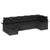 Garden Sofa Set 7 pcs Black 297.5 x 132.5 x 85 cm Poly rattan