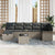 Garden Sofa Set 8 pcs Grey 297.5 x 132.5 x 85 cm Poly rattan