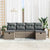 Garden Sofa Set 6 pcs Grey 251 x 117 x 85 cm Poly rattan