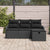 Garden Sofa Set 4 pcs Black 176 x 117 x 85 cm Poly rattan