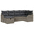 Garden Sofa Set 6 pcs Grey 232.5 x 122.5 x 85 cm Poly rattan