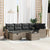 Garden Sofa Set 7 pcs Grey 232.5 x 122.5 x 85 cm Poly rattan