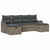 Garden Sofa Set 6 pcs Grey 231 x 117 x 85 cm Poly rattan