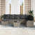 Garden Sofa Set 9 pcs Grey 287.5 x 177.5 x 85 cm Poly rattan