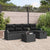 Garden Sofa Set 6 pcs Black 234 x 117 x 85 cm Poly rattan