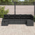 Garden Sofa Set 7 pcs Black 289 x 124 x 85 cm Poly rattan