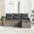 Garden Sofa Set with Cushion 4 pcs Grey Poly rattan