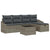 Garden Sofa Set with Cushion 6 pcs Grey Poly rattan