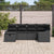 Garden Sofa Set 6 pcs Black Poly Rattan, Powder-Coated Steel
