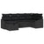 Garden Sofa Set 6 pcs Black Poly Rattan, Powder-Coated Steel