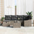 Garden Sofa Set 7 pcs Grey Poly Rattan, Powder-Coated Steel