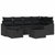 Garden Sofa Set 7 pcs Black Poly Rattan, Powder-Coated Steel