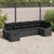 Garden Sofa Set with Cushion 7 pcs Black Poly rattan