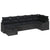 Garden Sofa Set with Cushion 7 pcs Black Poly rattan