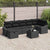 Garden Sofa Set with Cushion 8 pcs Black Poly rattan
