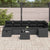 Garden Sofa Set with Cushion 8 pcs Black Poly rattan