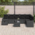 Garden Sofa Set with Cushion 9 pcs Black Poly rattan
