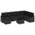 Garden Sofa Set with Cushion 9 pcs Black Poly rattan