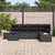 Garden Sofa Set with Cushion 6 pcs Black Poly rattan
