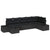 Garden Sofa Set with Cushion 7 pcs Black Poly rattan