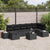 Garden Sofa Set with Cushion 8 pcs Black Poly rattan