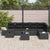 Garden Sofa Set with Cushion 8 pcs Black Poly rattan