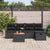 Garden Sofa Set with Storage 6 pcs Black Poly rattan
