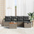 Garden Sofa Set with Cushion 6 pcs Grey Poly rattan