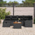 Garden Sofa Set with Cushion 7 pcs Black Poly rattan