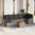 Garden Sofa Set with Cushion 8 pcs Grey Poly rattan
