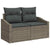 Garden Sofa Set with Cushion 8 pcs Grey Poly rattan