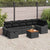 Garden Sofa Set with Cushion 8 pcs Black Poly rattan