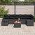 Garden Sofa Set with Cushion 8 pcs Black Poly rattan