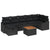 Garden Sofa Set with Cushion 8 pcs Black Poly rattan