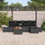 Garden Sofa Set with Cushion 6 pcs Black Poly rattan