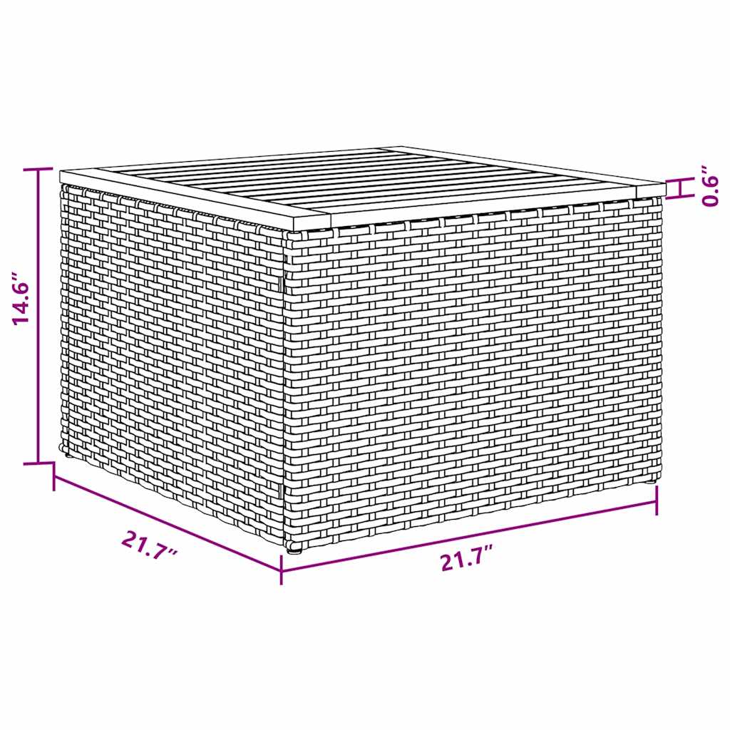 Garden Sofa Set with Cushion 7 pcs Black Poly Rattan