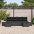 Garden Sofa Set with Cushion 6 pcs Black Poly rattan