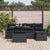 Garden Sofa Set with Cushion 6 pcs Black Poly rattan