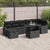 Garden Sofa Set with Cushion 8 pcs Black Poly rattan