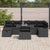 Garden Sofa Set with Cushion 8 pcs Black Poly rattan