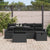 Garden Sofa Set with Cushion 6 pcs Black Poly rattan