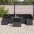 Garden Sofa Set with Cushion 8 pcs Black Poly rattan